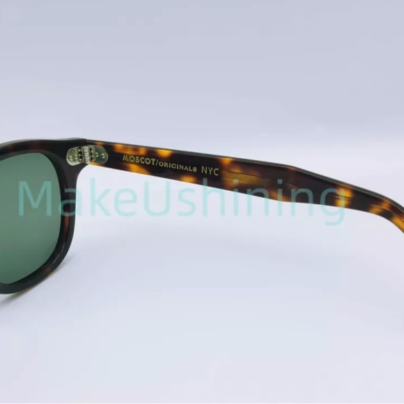 MOSCOT Brown and Green Sunglasses Classic Rounded Frame - Picture 2 of 4